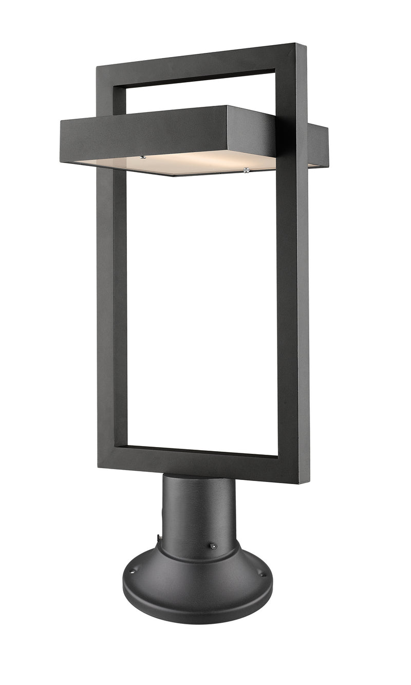 Z-Lite 566PHBR-553PM-BK-LED LED Outdoor Pier Mounted Fixture, Black