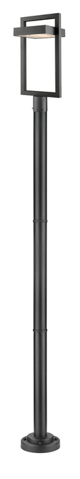Z-Lite 566PHBR-567P-BK-LED LED Outdoor Post Moun Fixture, Black
