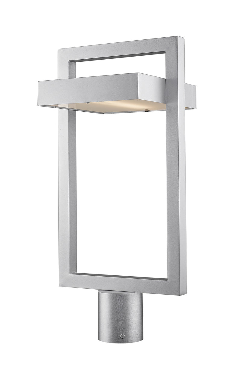 Z-Lite 566PHBR-SL-LED LED Outdoor Post Moun Fixture, Silver