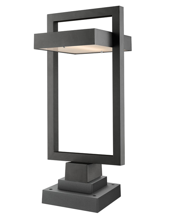 Z-Lite 566PHBS-SQPM-BK-LED LED Outdoor Pier Mounted Fixture, Black