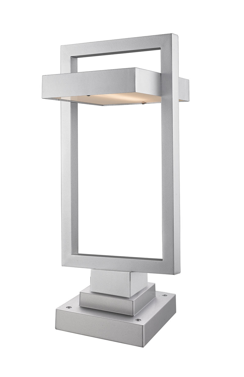 Z-Lite 566PHBS-SQPM-SL-LED LED Outdoor Pier Mounted Fixture, Silver