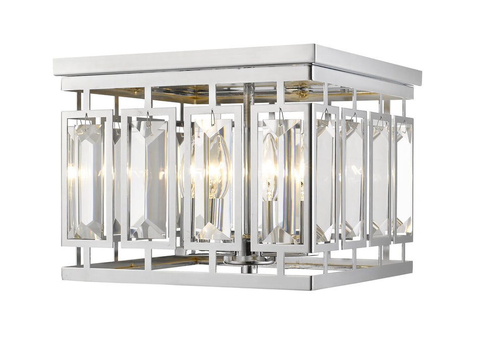 Z-Lite 6006F-CH Four Light Flush Mount, Chrome
