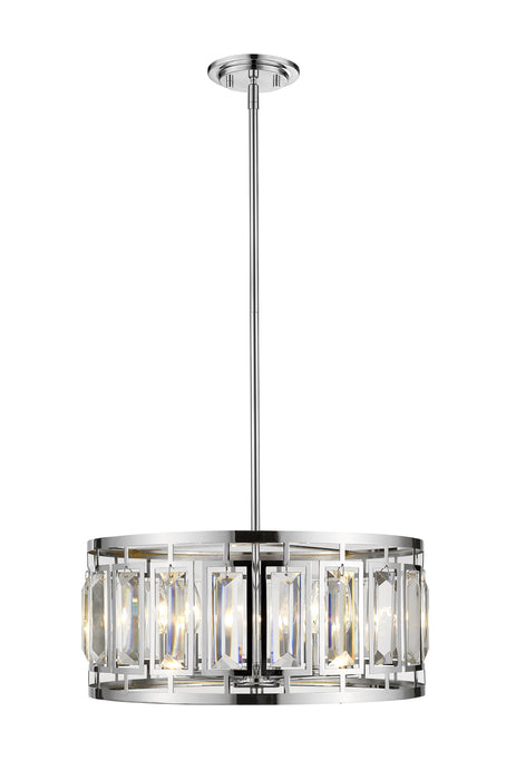 Z-Lite 6007-19CH Five Light Pendant, Chrome