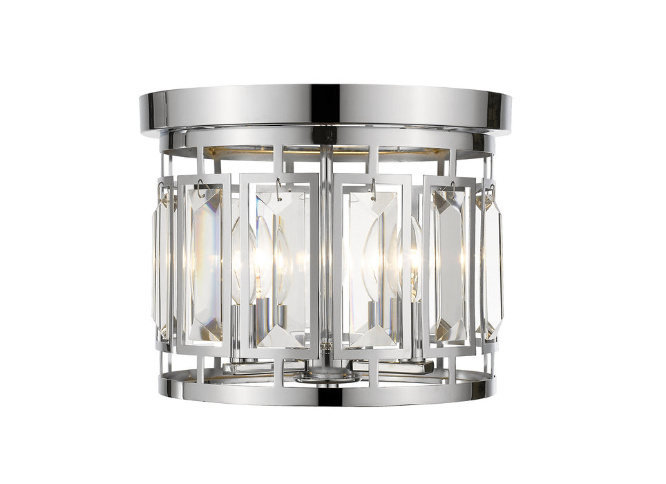 Z-Lite 6007F-CH Three Light Flush Mount, Chrome