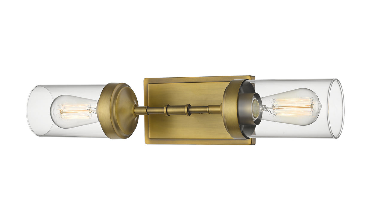 Z-Lite 617-2S-FB Two Light Wall Sconce, Foundry Brass