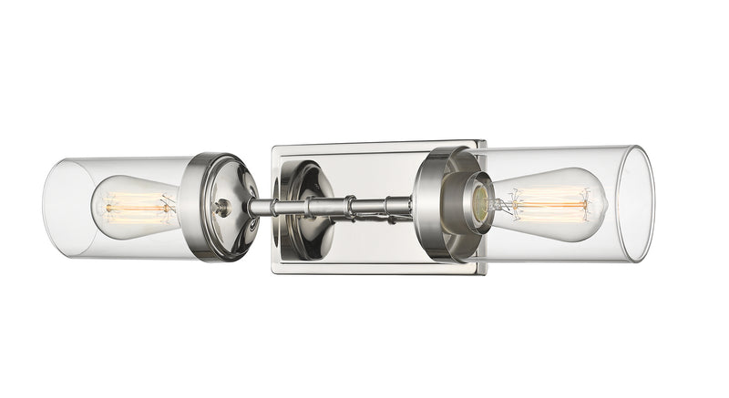 Z-Lite 617-2S-PN Two Light Wall Sconce, Polished Nickel