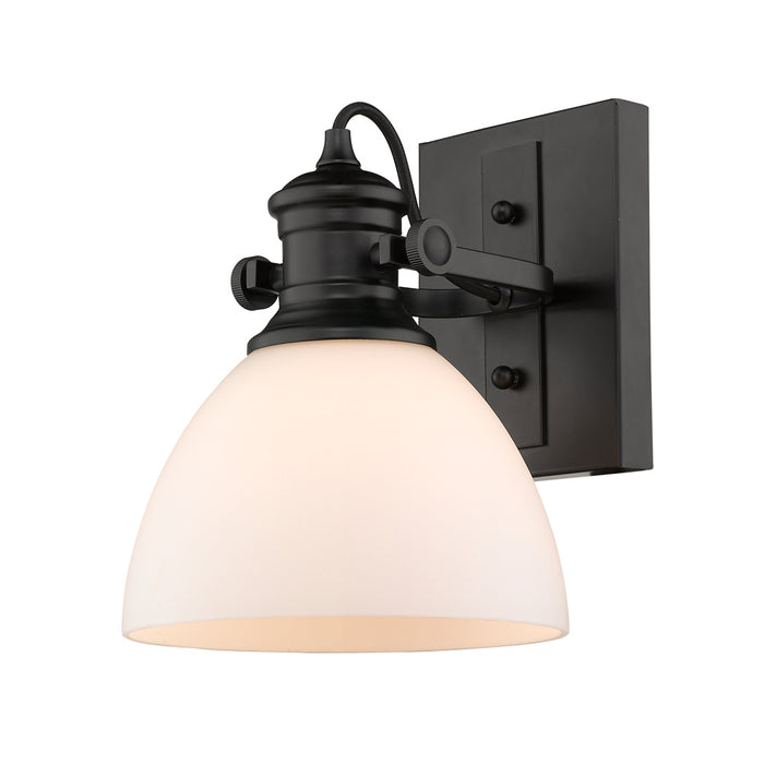 Golden 3118-BA1 BLK-OP One Light Bath Vanity, Matte Black