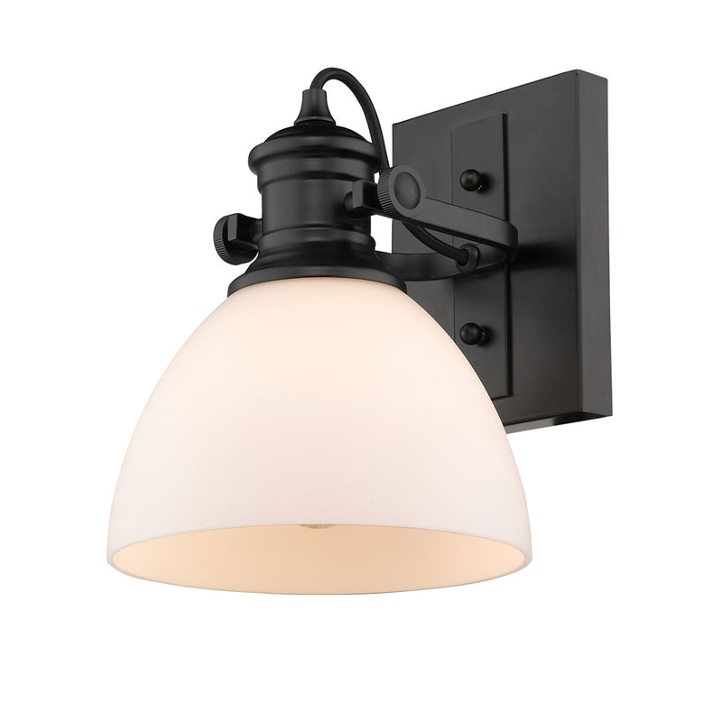 Golden 3118-BA1 BLK-OP One Light Bath Vanity, Matte Black