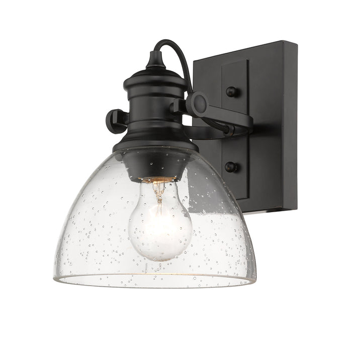 Golden 3118-BA1 BLK-SD One Light Bath Vanity, Matte Black