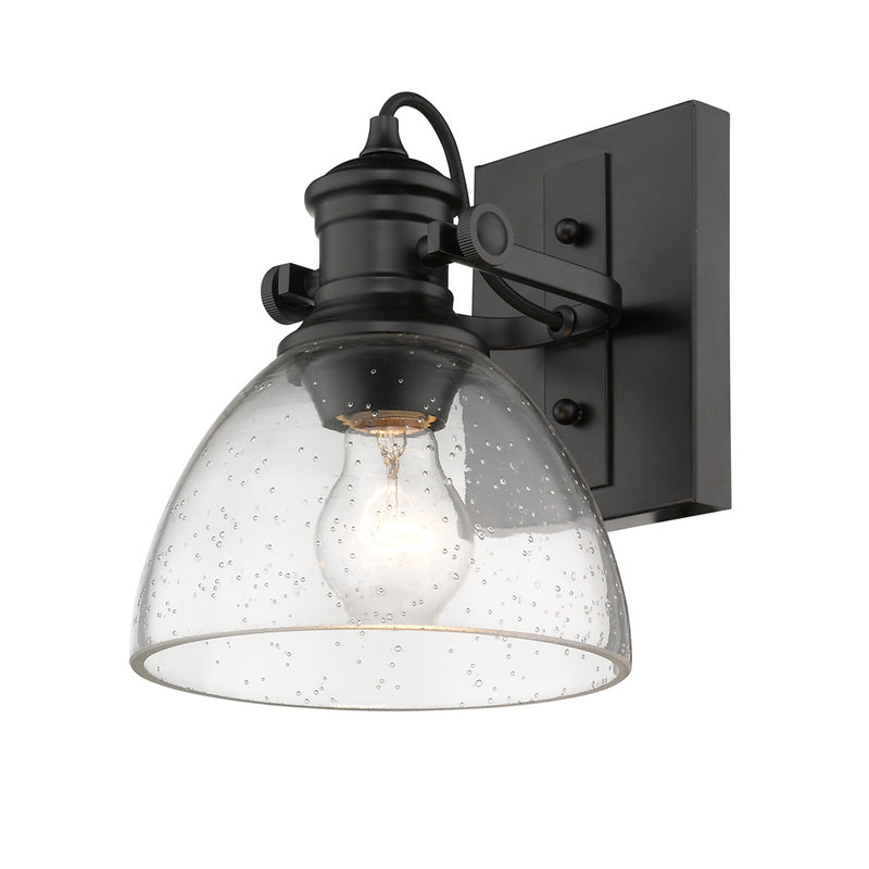 Golden 3118-BA1 BLK-SD One Light Bath Vanity, Matte Black