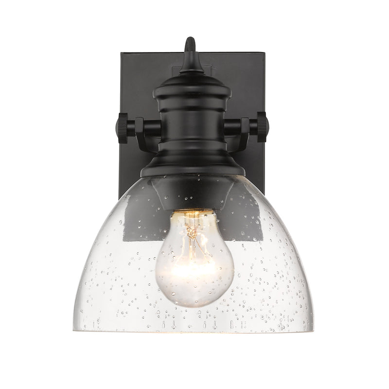 Golden 3118-BA1 BLK-SD One Light Bath Vanity, Matte Black