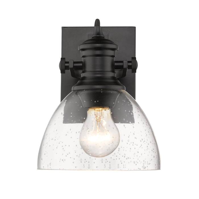 Golden 3118-BA1 BLK-SD One Light Bath Vanity, Matte Black