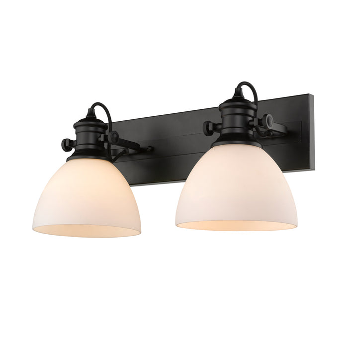 Golden 3118-BA2 BLK-OP Two Light Bath Vanity, Matte Black