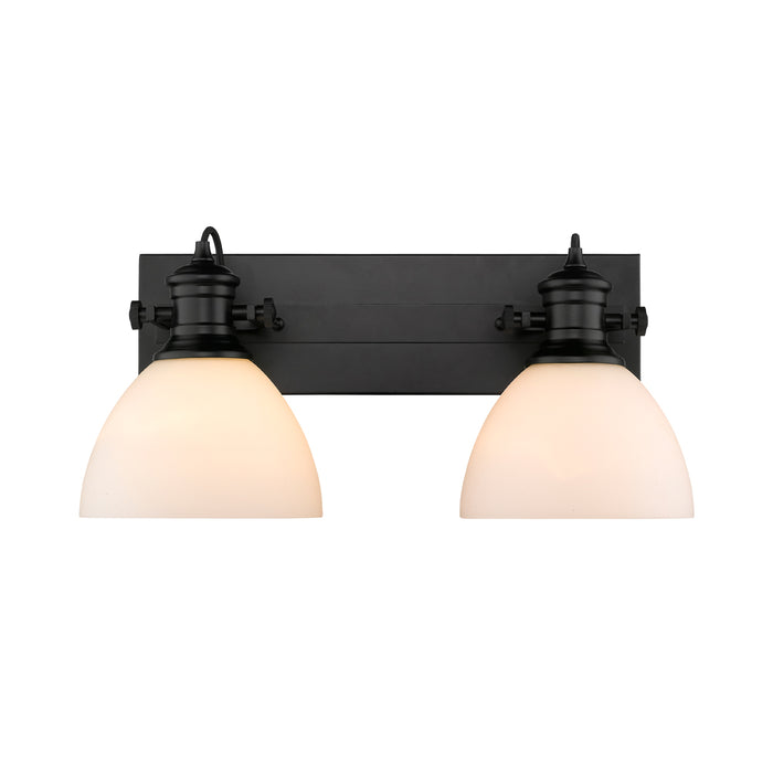 Golden 3118-BA2 BLK-OP Two Light Bath Vanity, Matte Black