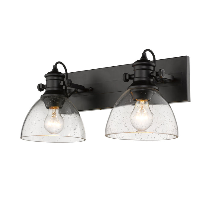 Golden 3118-BA2 BLK-SD Two Light Bath Vanity, Matte Black