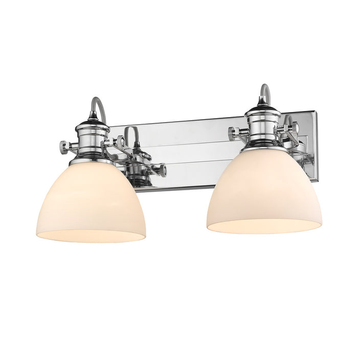 Golden 3118-BA2 CH-OP Two Light Bath Vanity, Chrome