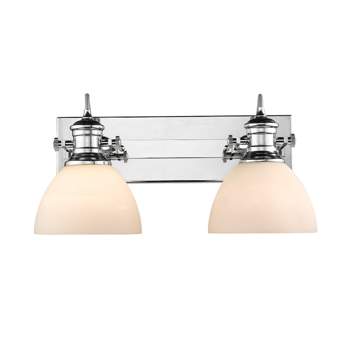 Golden 3118-BA2 CH-OP Two Light Bath Vanity, Chrome
