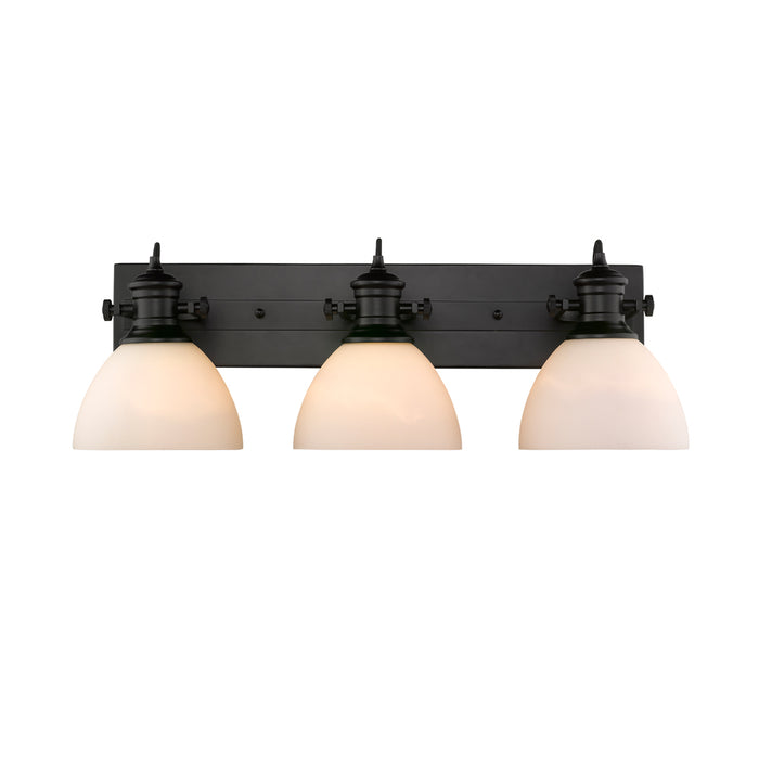 Golden 3118-BA3 BLK-OP Three Light Bath Vanity, Matte Black
