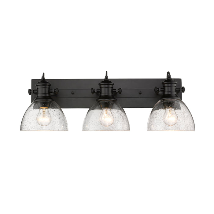 Golden 3118-BA3 BLK-SD Three Light Bath Vanity, Matte Black