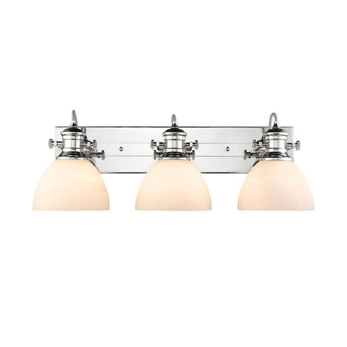 Golden 3118-BA3 CH-OP Three Light Bath Vanity, Chrome