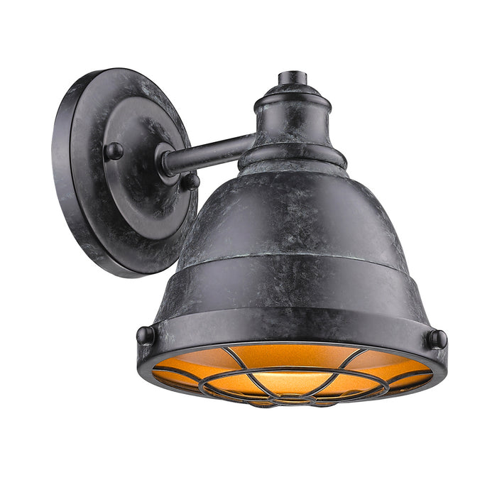 Golden 7312-BA1 BP One Light Bath Vanity, Black Patina