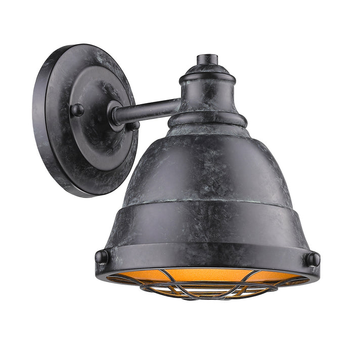 Golden 7312-BA1 BP One Light Bath Vanity, Black Patina