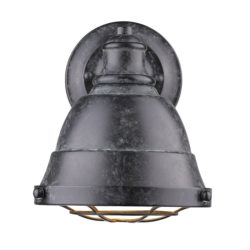 Golden 7312-BA1 BP One Light Bath Vanity, Black Patina