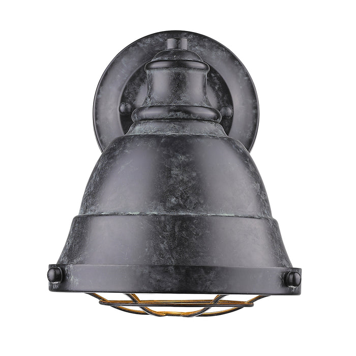 Golden 7312-BA1 BP One Light Bath Vanity, Black Patina