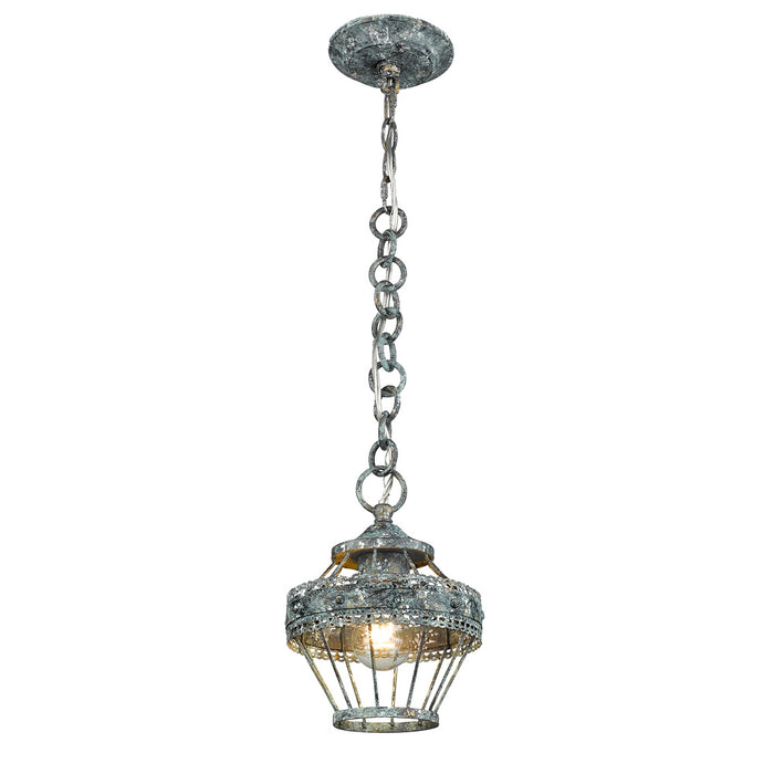 Golden 7856-M1L VP One Light Mini Pendant, Blue Verde Patina