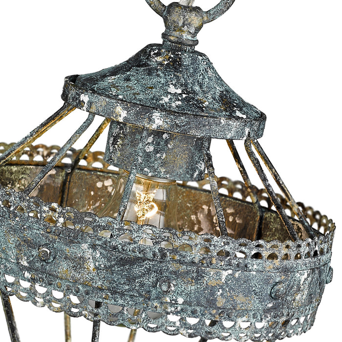 Golden 7856-M1L VP One Light Mini Pendant, Blue Verde Patina