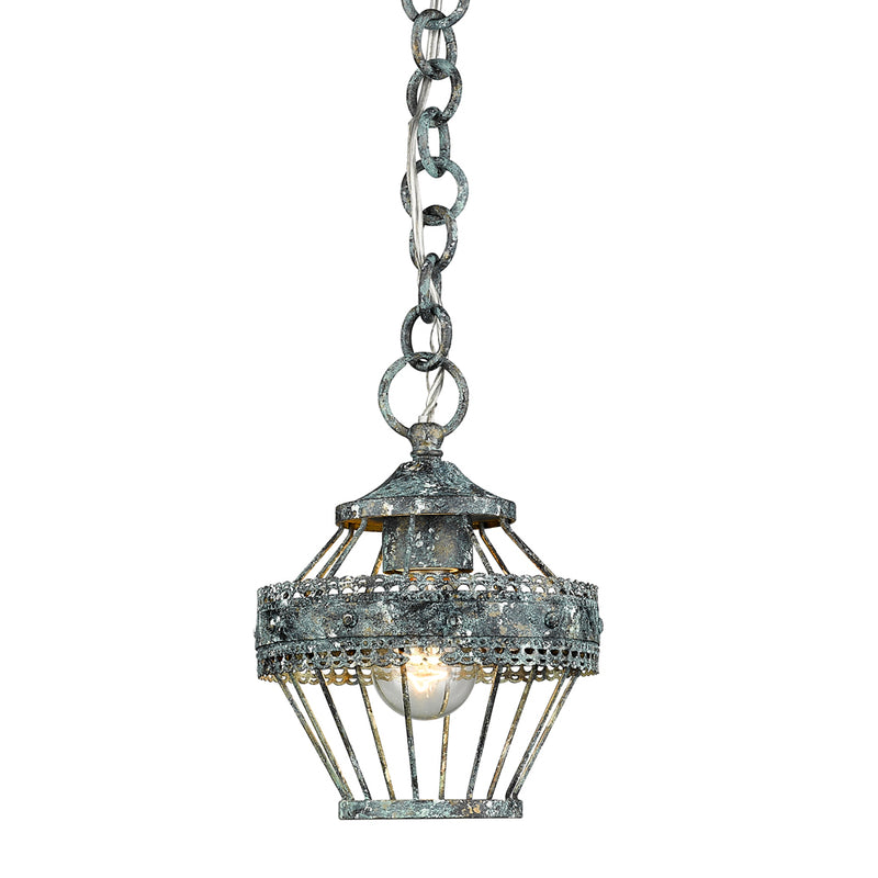 Golden 7856-M1L VP One Light Mini Pendant, Blue Verde Patina