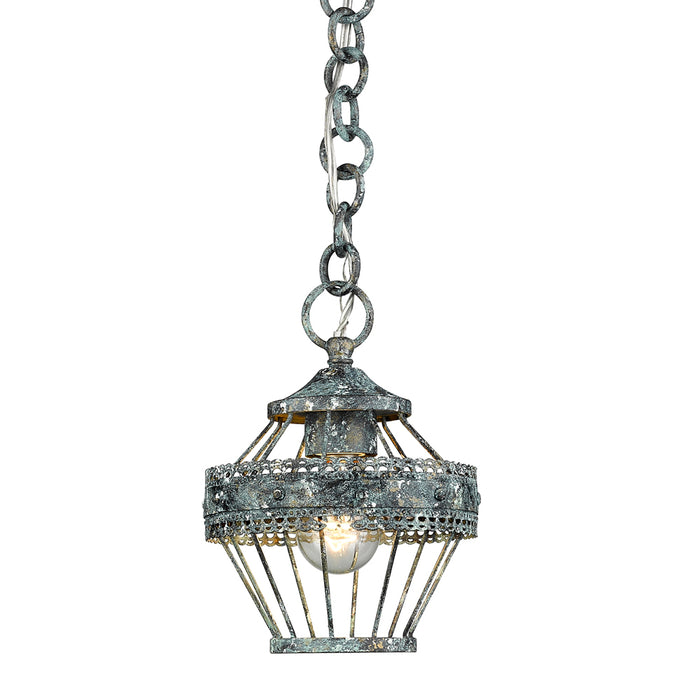 Golden 7856-M1L VP One Light Mini Pendant, Blue Verde Patina