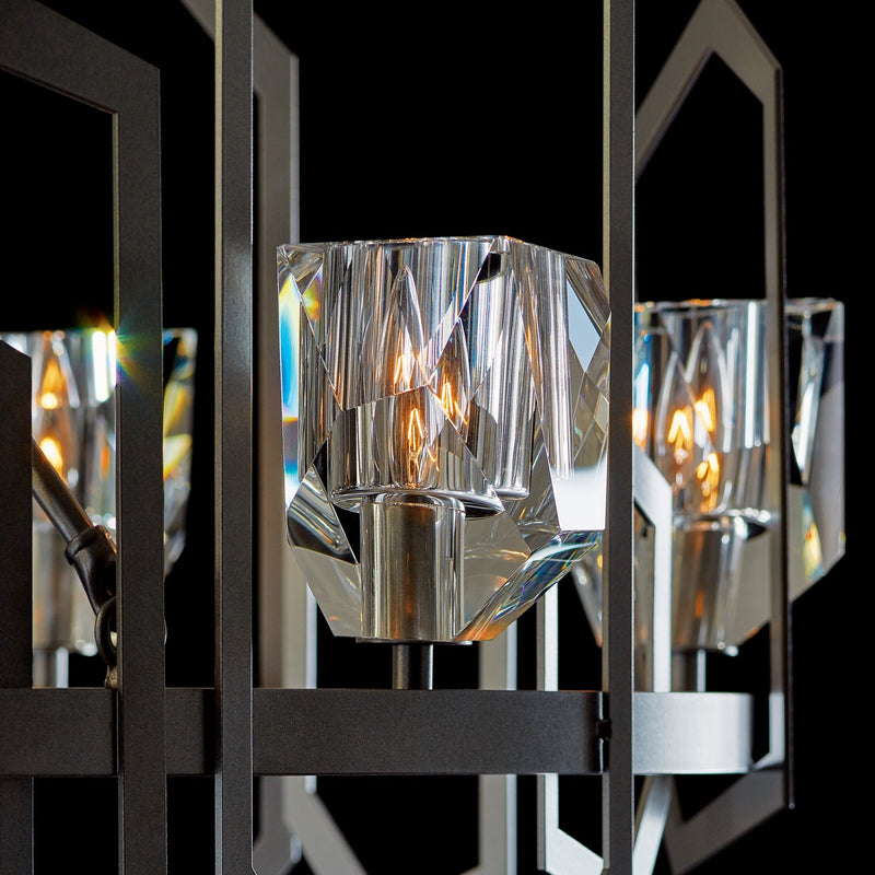 Hubbardton Forge 105020-SKT-82-CR Eight Light Chandelier, Vintage Platinum