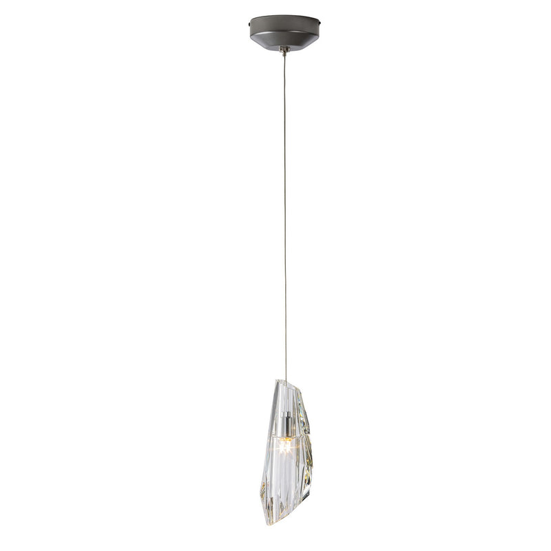 Hubbardton Forge 161321-SKT-STND-82-CR One Light Mini Pendant, Vintage Platinum
