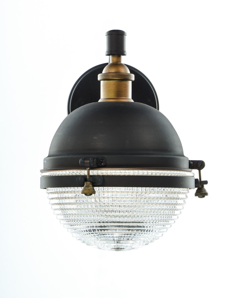 Maxim 10182OIAB One Light Outdoor Wall Lantern, Oil Rubbed Bronze / Antique Brass