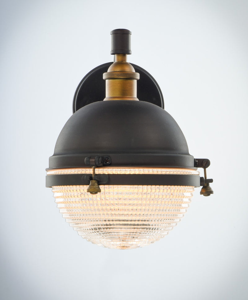 Maxim 10182OIAB One Light Outdoor Wall Lantern, Oil Rubbed Bronze / Antique Brass