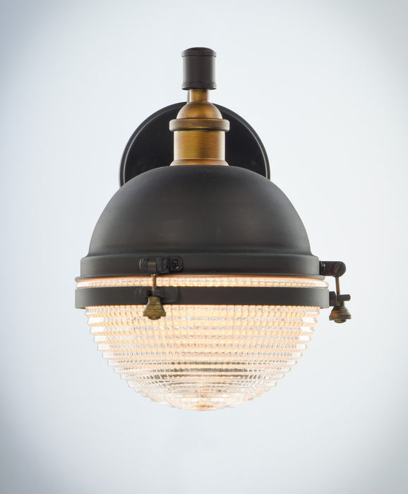 Maxim 10182OIAB One Light Outdoor Wall Lantern, Oil Rubbed Bronze / Antique Brass