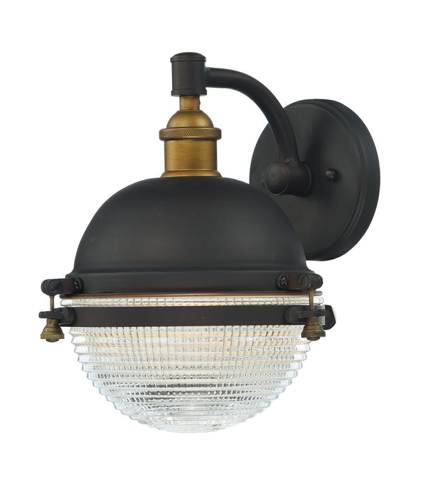 Maxim 10182OIAB One Light Outdoor Wall Lantern, Oil Rubbed Bronze / Antique Brass