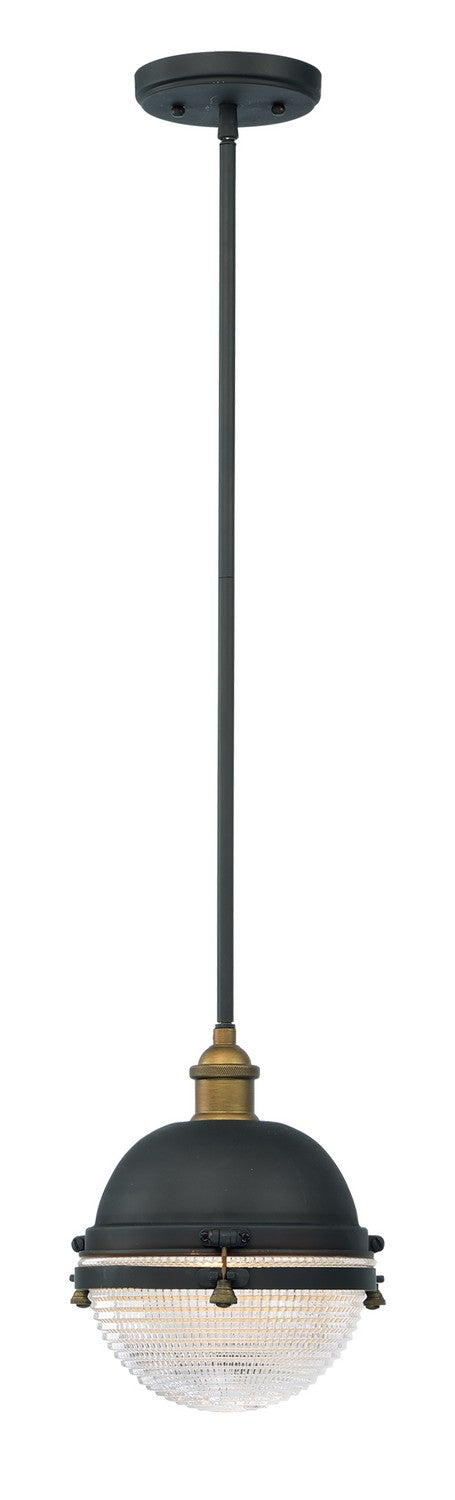 Maxim 10184OIAB One Light Outdoor Pendant, Oil Rubbed Bronze / Antique Brass