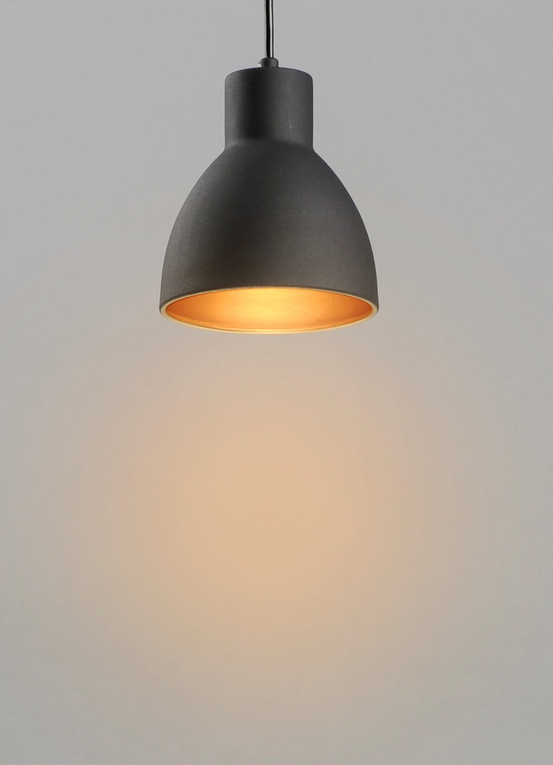 Maxim 11020BKGLD One Light Pendant, Black / Gold