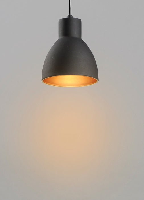 Maxim 11020BKGLD One Light Pendant, Black / Gold