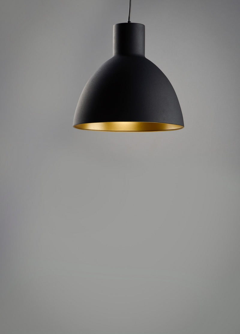 Maxim 11022BKGLD One Light Pendant, Black / Gold