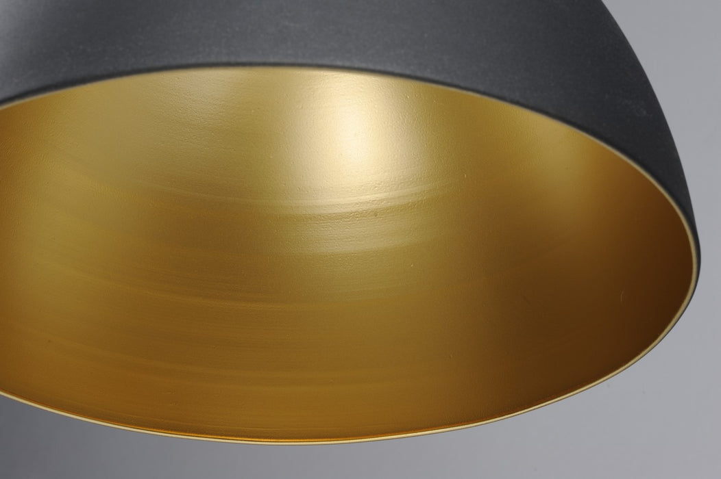 Maxim 11022BKGLD One Light Pendant, Black / Gold