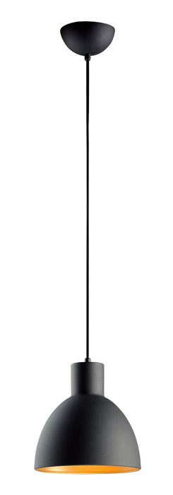 Maxim 11022BKGLD One Light Pendant, Black / Gold