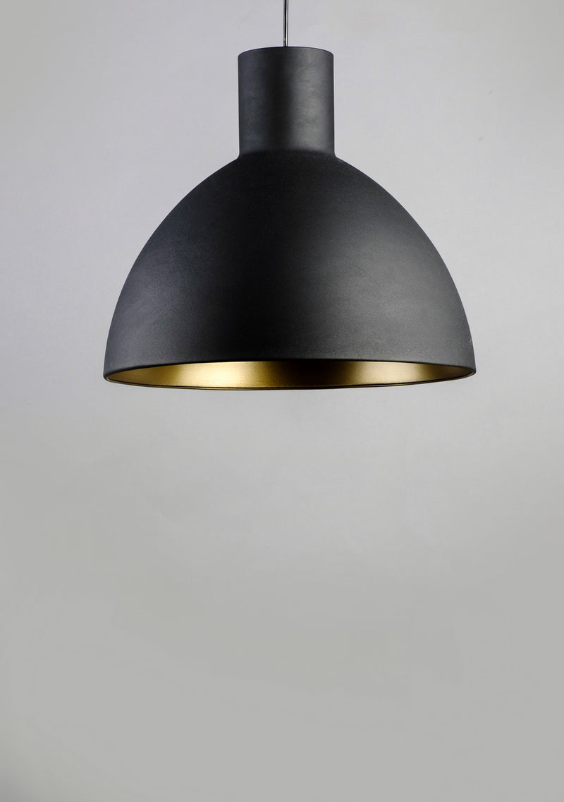 Maxim 11024BKGLD One Light Pendant, Black / Gold