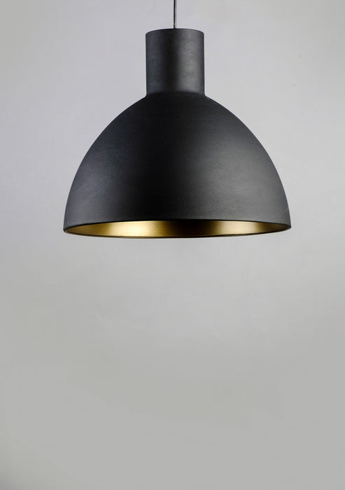 Maxim 11024BKGLD One Light Pendant, Black / Gold