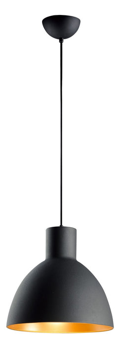Maxim 11024BKGLD One Light Pendant, Black / Gold