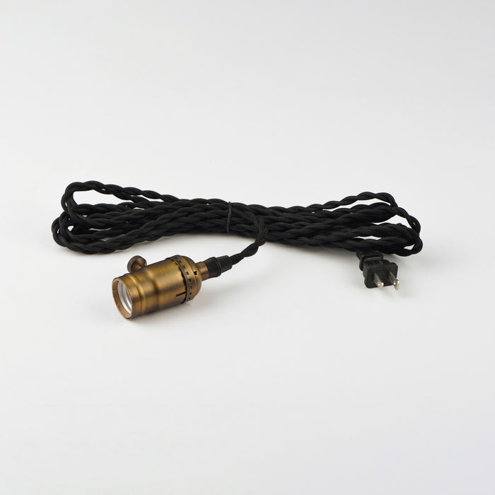 Maxim 12120BKAB One Light Pendant, Black / Antique Brass