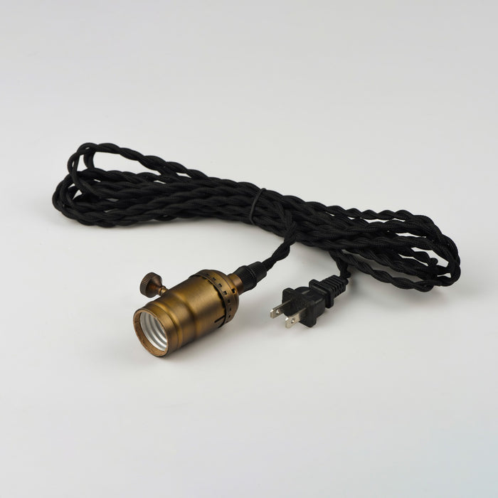 Maxim 12120BKAB One Light Pendant, Black / Antique Brass