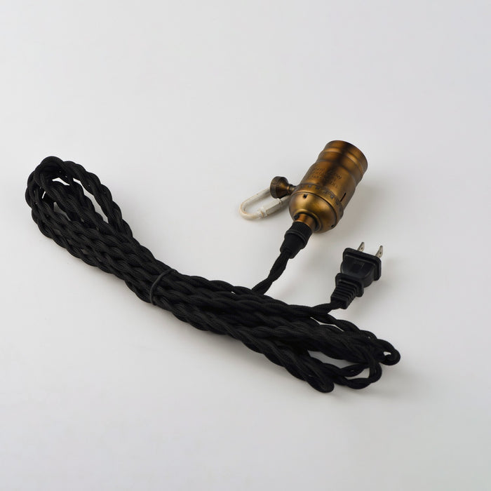 Maxim 12120BKAB One Light Pendant, Black / Antique Brass